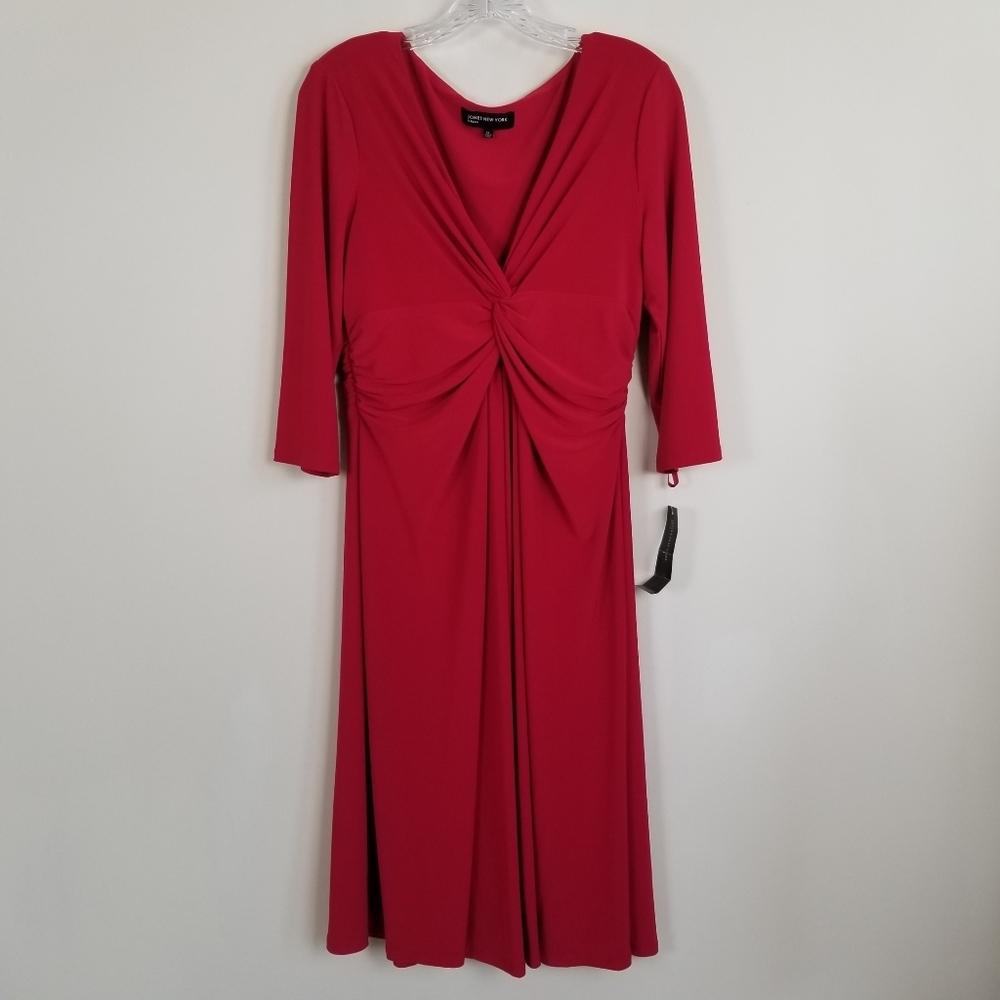 Jones New York Dress V-Neck Size 12 NWT